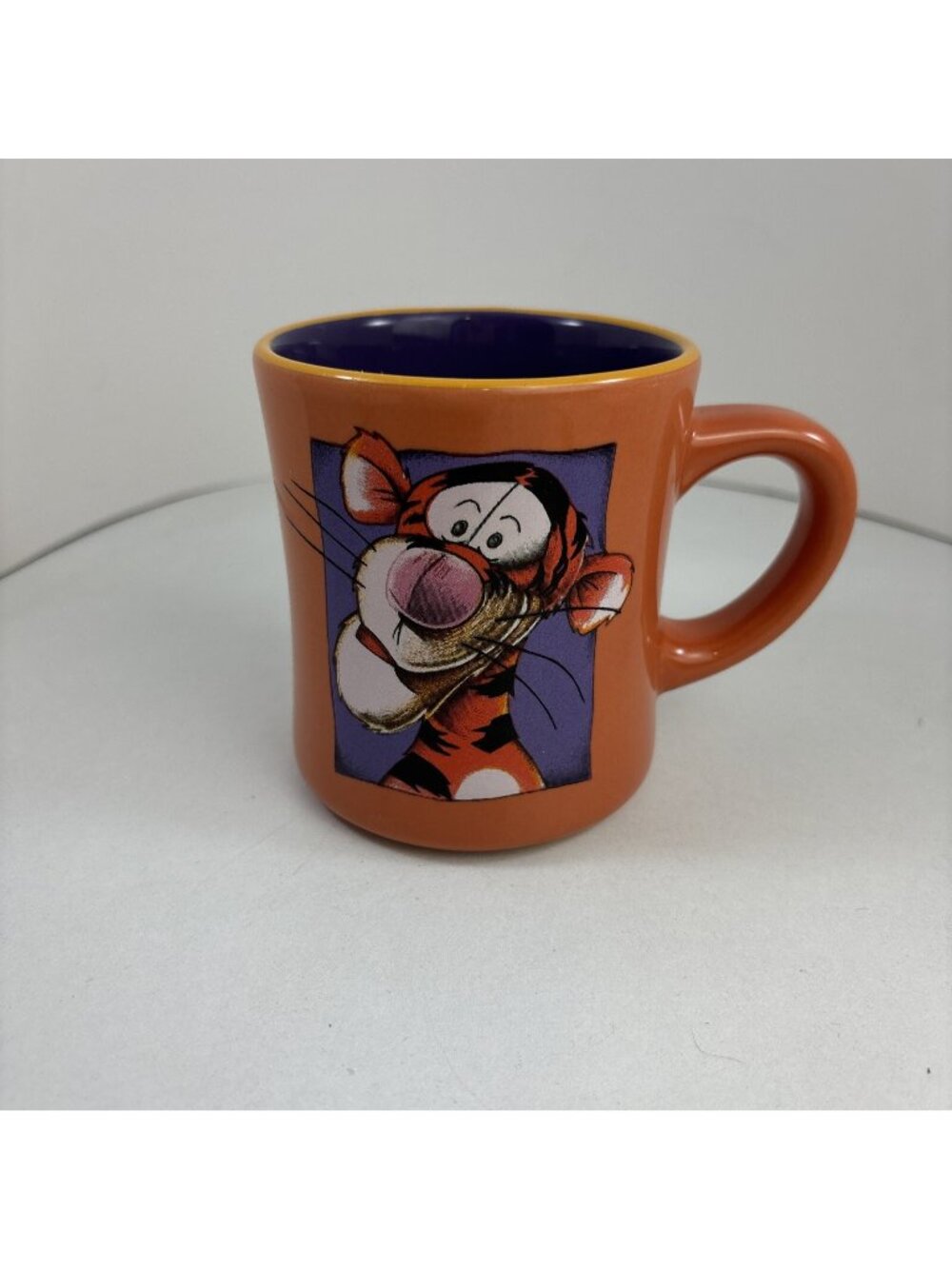 Disney Tigger orange and purple coffee mug cup